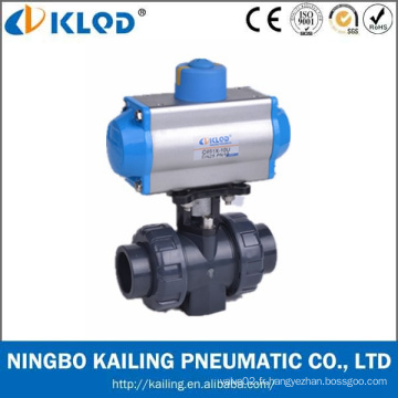 KLQD Marque Pneumatic Power PVC Material 1/2 Inch 2 Inch 4 Inch PVC Ball Valve